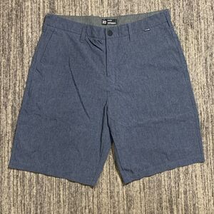 Hurley Men's Size 32 Blue Flat Front Shorts Leisure Casual Summer‎ Beach